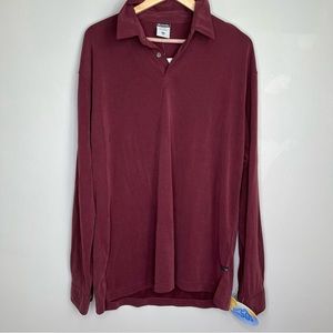 NWT Columbia Men's XL Sun Ridge Long Sleeve Polo Elderberry